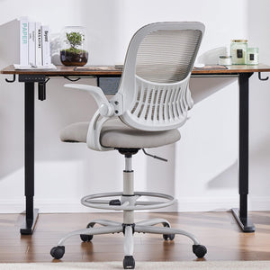 JOINSUN Ergonomic Office Home Desk Mesh Fixed Armrest