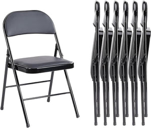 CONCETTA Genuine Leather Folding Chair - Soft and comfortable, easy to carry and store, suitable for events, weddings, parties, home, office