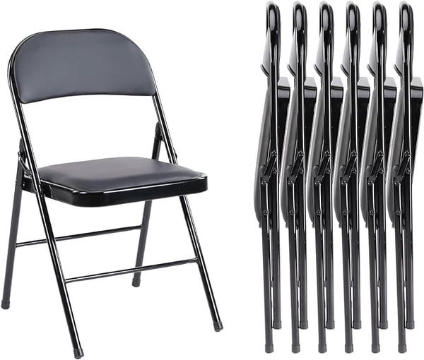 CONCETTA Genuine Leather Folding Chair - Soft and comfortable, easy to carry and store, suitable for events, weddings, parties, home, office