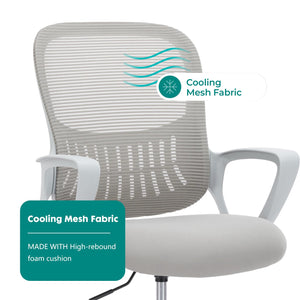 JOINSUN Ergonomic Office Home Desk Mesh Fixed Armrest