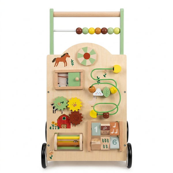 CONCETTA Play Vehicles with Storage Space, Adjustable Speed Push Car with Maze Toys