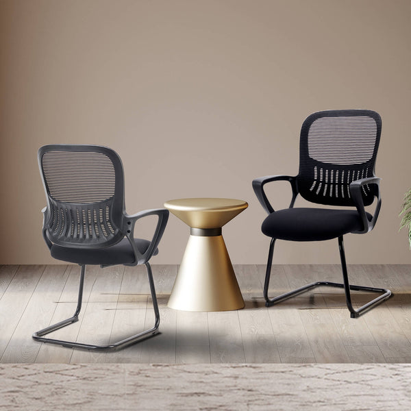 CONCETTA Ergonomic office chair - with storage basket, no wheels, breathable back, suitable for office, bedroom, living room.