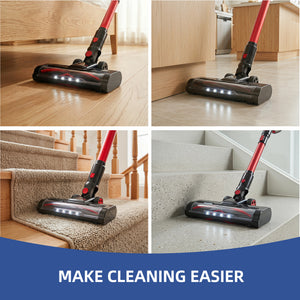 CONCETTA Cordless Vacuum Cleaner with Self-Standing, LED Screen, Lightweight Powerful Suction, 6-in-1 Rechargeable for Home Carpets, Pet Hair, Hardwood Floors