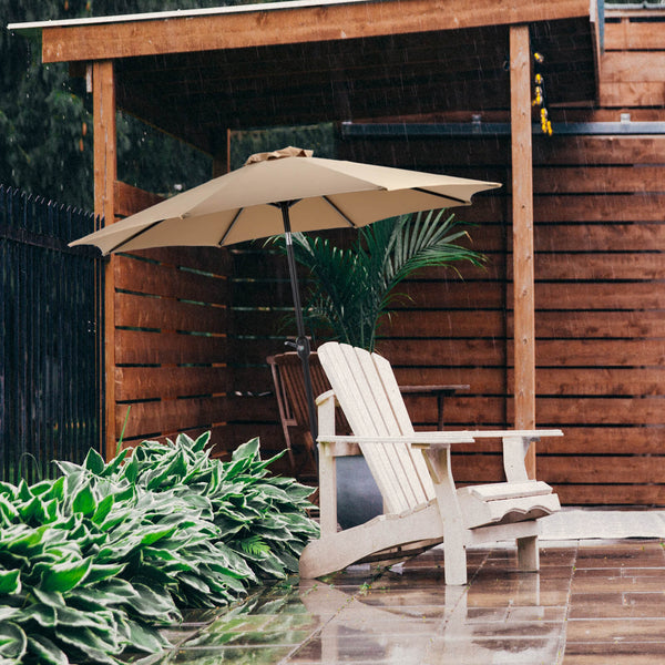 CONCETTA 9FT Patio Umbrella with Push Button Tilt and Crank,  with 8 Sturdy Ribs,Outdoor Umbrella, Pool Umbrella, for Market, Terrace, Beach, Outdoor Restaurant
