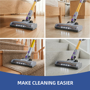 CONCETTA Cordless Vacuum Cleaner with Self-Standing, LED Screen, Lightweight Powerful Suction, 6-in-1 Rechargeable for Home Carpets, Pet Hair, Hardwood Floors