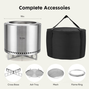 CONCETTA Portable Fire Pit Enjoy the Warmth of the Outdoors