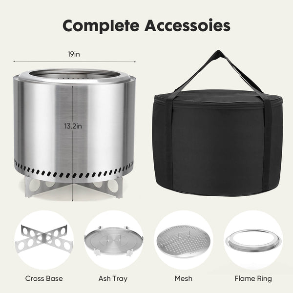 CONCETTA Portable Fire Pit Enjoy the Warmth of the Outdoors