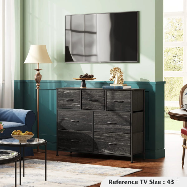 CONCETTA 7-Drawer Fabric Storage Cabinet for Adults, TV Cabinet Sideboard, Organizer Furniture for Living Room, Office, Kitchen, Hallway