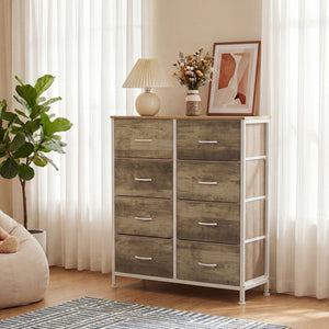 CONCETTA 8-Drawer Fabric Dresser, Storage Organizer Cabinet for Living Room, Bedroom, Office