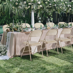 CONCETTA Genuine Leather Folding Chair - Soft and comfortable, easy to carry and store, suitable for events, weddings, parties, home, office