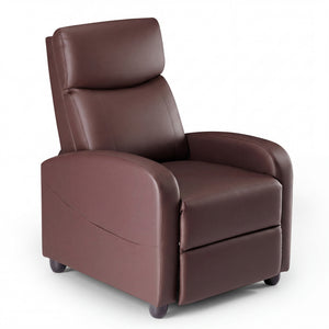 CONCETTA Recliner Chair for Living Room, Comfortable Fabric Home Theater Seat with Lumbar Support, Push Back Design, Overstuffed Cushion, No Massage