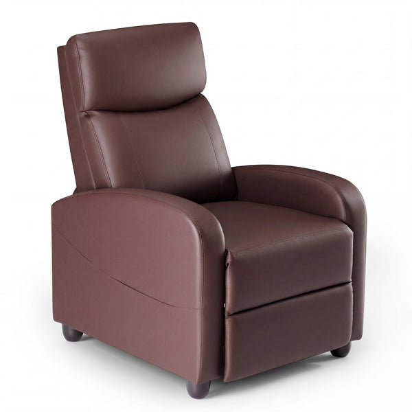 CONCETTA Recliner Chair for Living Room, Comfortable Fabric Home Theater Seat with Lumbar Support, Push Back Design, Overstuffed Cushion, No Massage