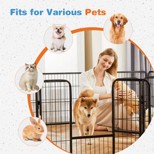 CONCETTA Dog Playpen - Collapsible Portable Pet Pen, High Metal Sport Puppy Pen with Gate for Garden, Patio, RV Camping