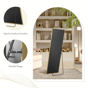 CONCETTA 71"x30" Arched Full Body Mirror Floor Mirror Standing Hanging or Leaning Wall with Stand Aluminum Alloy Thin Frame