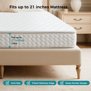 Heated Mattress Pads, ETL Certificated Heating Electric Bed Warmer with 12 Heat Settings, Machine Washable, Over-Heat Protection, White