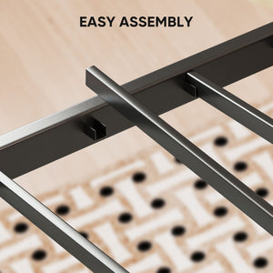 JOINSUN Metal Platform Bed Frame with Wooden Headboard & Footboard, No Box Spring Needed with 800LBS Sturdy Wooden Slats Support, Queen/Full/Twin Size