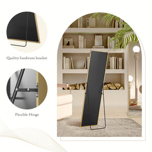 CONCETTA 71"x30" Arched Full Body Mirror Floor Mirror Standing Hanging or Leaning Wall with Stand Aluminum Alloy Thin Frame
