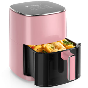 CONCETTAAir Fryer 12-in-1, Compact & Large 6-Qt with Window Square Air Fryer, Roast, Reheat, Dehydrate, Bake, Steam with 400F