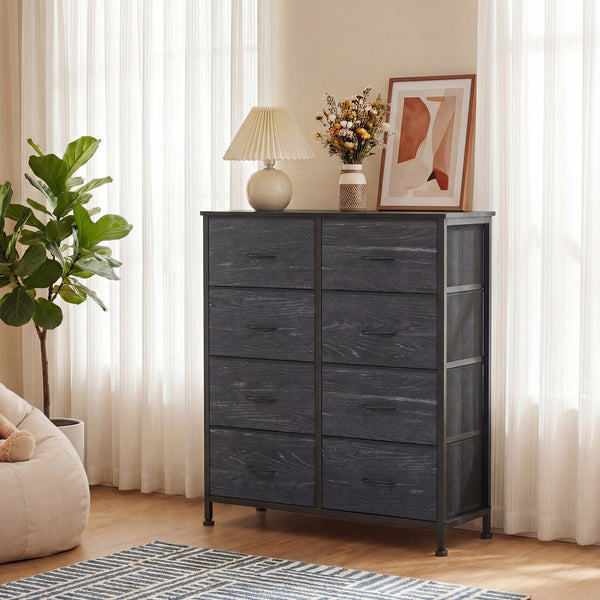 CONCETTA 8-Drawer Fabric Dresser, Storage Organizer Cabinet for Living Room, Bedroom, Office