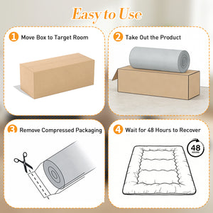 CONCETTA Memory Foam Futon Mattress, Twin Size, Foldable Tatami Floor Mattress with Storage Bag
