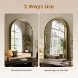 CONCETTA Bathroom Mirror, Decor Arched Wall Mirror, Bedroom Vanity Mirror with Metal Frame