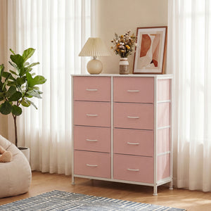 CONCETTA 8-Drawer Fabric Dresser, Storage Organizer Cabinet for Living Room, Bedroom, Office