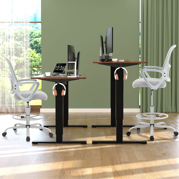 CONCETTA Tall Office Chair for Standing Desk with Adjustable Foot Ring,Counter Height Office Chairs