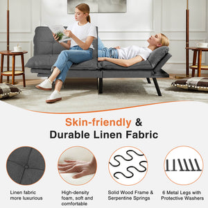 CONCETTA Sleeper Futon Sofa Couch Bed-Memory Foam Couch, Convertible Living Room Couch, Apartment, Studio, Office, Meeting, Living Room