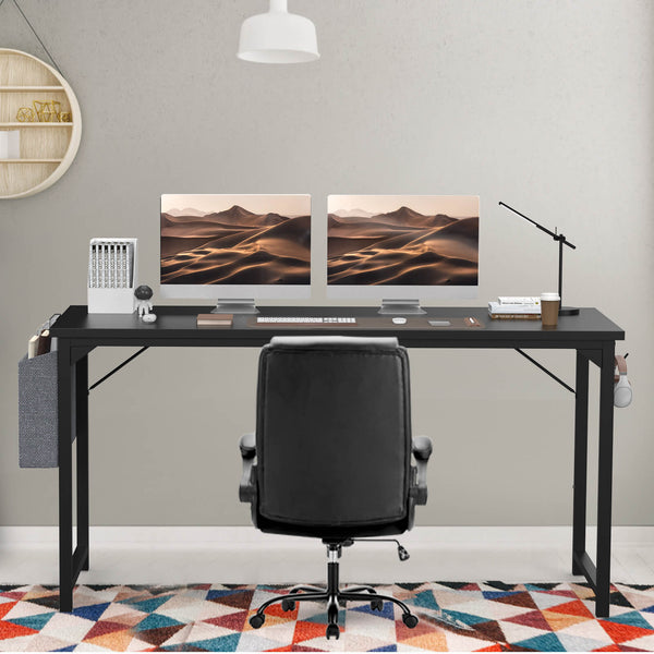 CONCETTA Computer Desk - 32/40/47/55/63 inch Student Kids Study Wooden Desk with Headphone Hook and Storage Bag for Bedroom, Living Room, Study Room