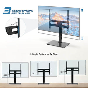 CONCETTA Universal Swivel TV Stand, Adjustable Table Top TV Stand Mount for 26¨C55 inch TVs, Max VESA 400x400mm£¬Holds up to 99 lbs