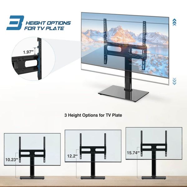 CONCETTA Universal Swivel TV Stand, Adjustable Table Top TV Stand Mount for 26¨C55 inch TVs, Max VESA 400x400mm£¬Holds up to 99 lbs