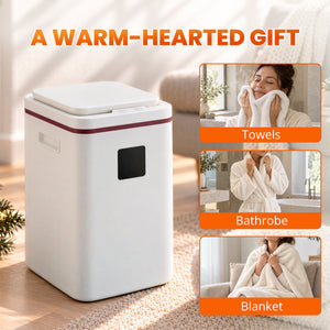 SHOUFTW 23L Freestanding Heated Towel Warmer for Bathroom, Luxury Towel Warmer with Stainless Steel Interior, 20/40/60 Min Timer, Auto Shut-Off for Towels, Robes & Blankets