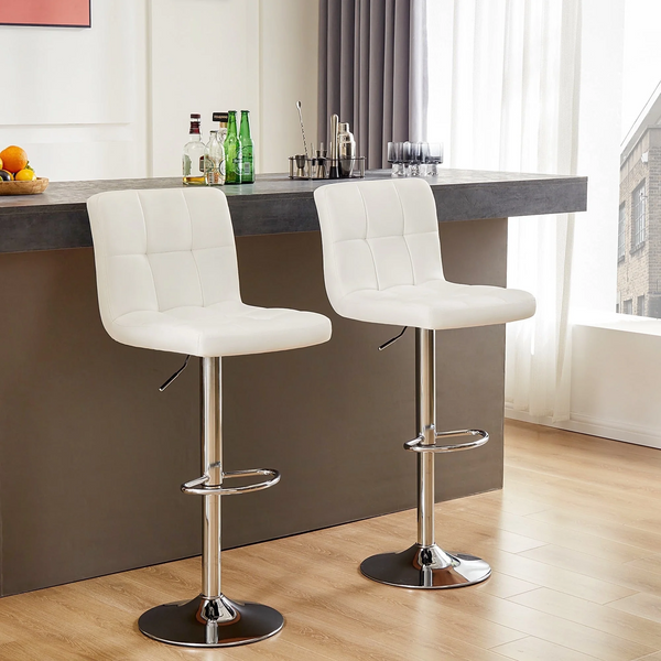 CONCETTA Bar Stool 2 Piece Set, Swivel Liftable Counter Stool, Simple with Backrest, Kitchen Bar Stools