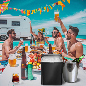 CONCETTA Countertop Ice Maker, Portable Ice Machine Self-Cleaning, 9 Cubes in 6 Mins, for Home Party Office