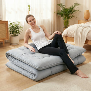 CONCETTA Memory Foam Futon Mattress, Twin Size, Foldable Tatami Floor Mattress with Storage Bag