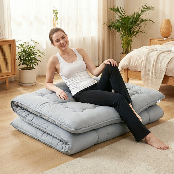 CONCETTA Memory Foam Futon Mattress, Twin Size, Foldable Tatami Floor Mattress with Storage Bag
