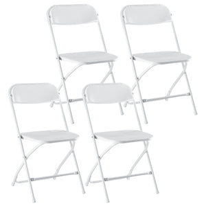 CONCETTA Plastic Folding Chairs Set, 330LB Load Capacity Lightweight for Indoor