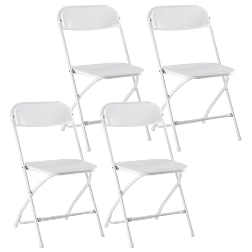 CONCETTA Plastic Folding Chairs Set, 330LB Load Capacity Lightweight for Indoor