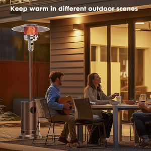 CONCETTA 48,000 BTU Propane Patio Heater ,Outdoor Heater with Wheels for Home&Commercial Use in Backyard, Garden