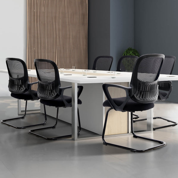 CONCETTA Ergonomic office chair - with storage basket, no wheels, breathable back, suitable for office, bedroom, living room.