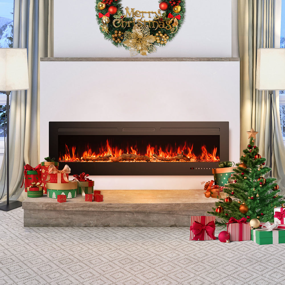 CONCETTA 60" Electric Wall Fireplace with 13 Adjustable Flame Colors
