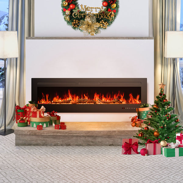 CONCETTA 60" Electric Wall Fireplace with 13 Adjustable Flame Colors