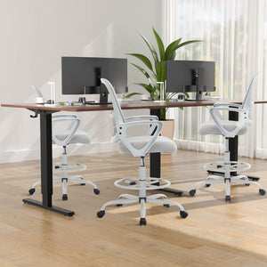 CONCETTA Tall Office Chair for Standing Desk with Adjustable Foot Ring,Counter Height Office Chairs