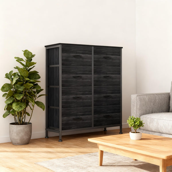 CONCETTA 8-Drawer Fabric Dresser, Storage Organizer Cabinet for Living Room, Bedroom, Office