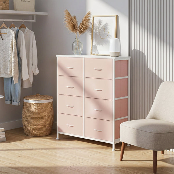 CONCETTA 8-Drawer Fabric Dresser, Storage Organizer Cabinet for Living Room, Bedroom, Office