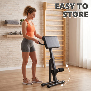 CONCETTA Roman Chair Hyperextension Bench, Adjustable Back Extension Machine with Foldable Design, Heavy Duty Frame for Glutes, Hamstrings & Core Workout