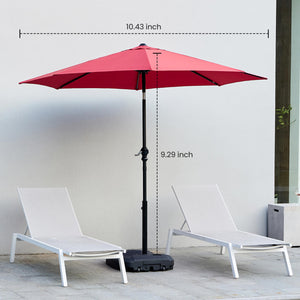 CONCETTA 9FT Patio Umbrella with Push Button Tilt and Crank,  with 8 Sturdy Ribs,Outdoor Umbrella, Pool Umbrella, for Market, Terrace, Beach, Outdoor Restaurant