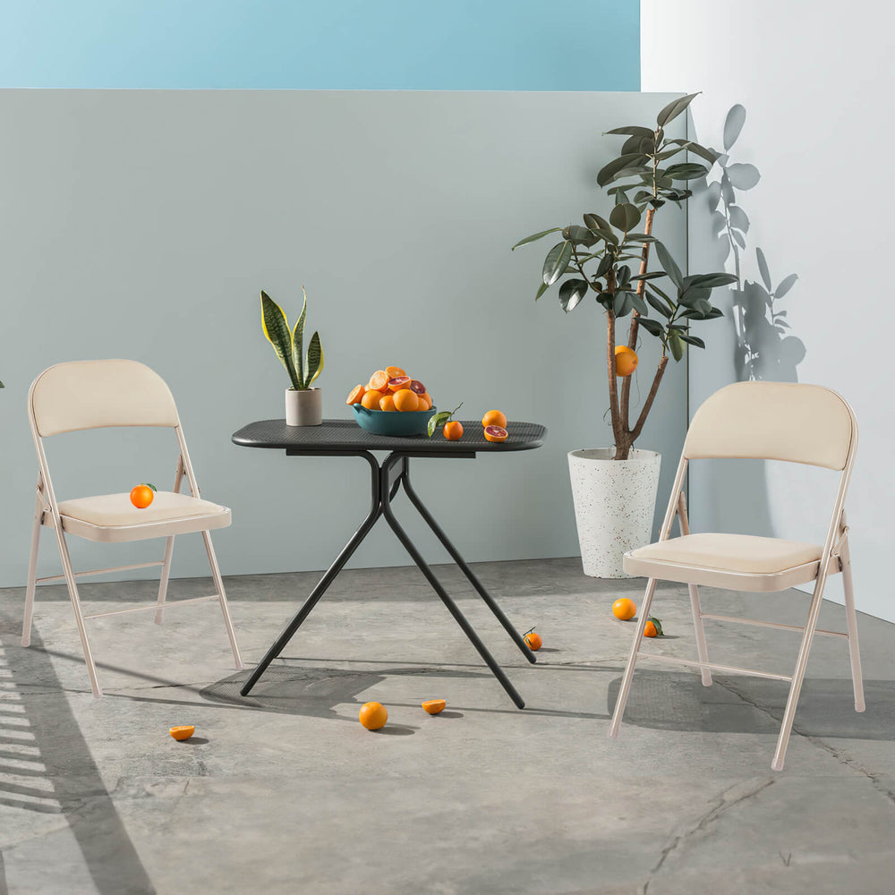 CONCETTA Genuine Leather Folding Chair - Soft and comfortable, easy to carry and store, suitable for events, weddings, parties, home, office