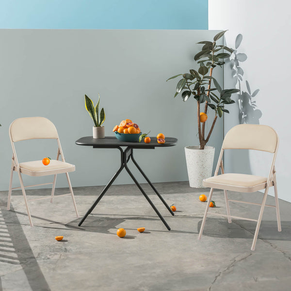 CONCETTA Genuine Leather Folding Chair - Soft and comfortable, easy to carry and store, suitable for events, weddings, parties, home, office