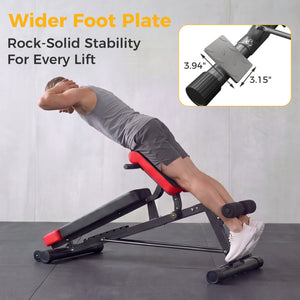 CONCETTA Multi-Functional FID Weight Bench for Full All-in-One Body Workout – Hyper Back Extension, Roman Chair, Adjustable Ab Sit-up Bench, Incline/Decline Bench, Flat Bench